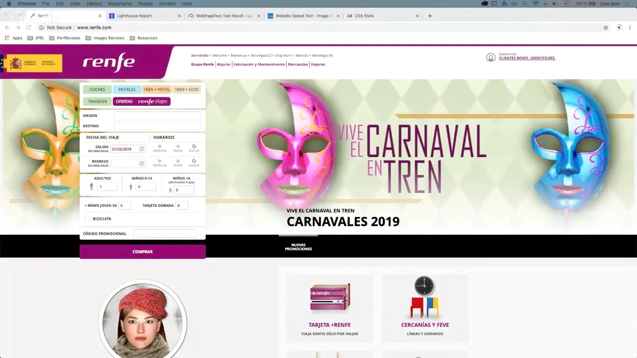 La web de Renfe.com